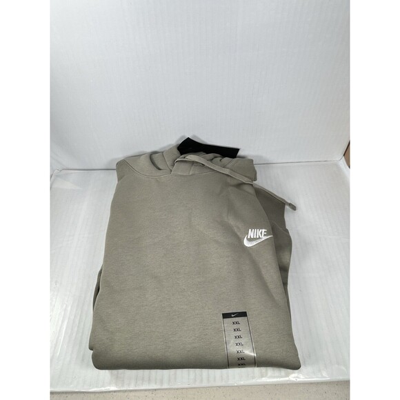 Nike Men's Sportswear Club Pullover Hoodie BV2654-320 Army Green Size XXL - Picture 2 of 3